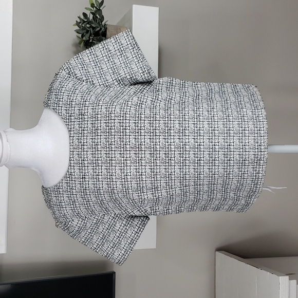 Express Short Sleeve Tweed Top - Picture 1 of 14